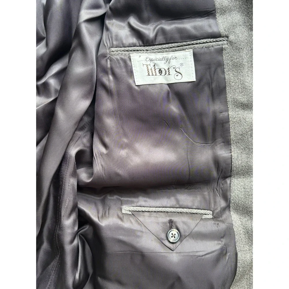 Burberry USA Men's Sports Coat Blazer 42R Wool Gray Jacket Quilted